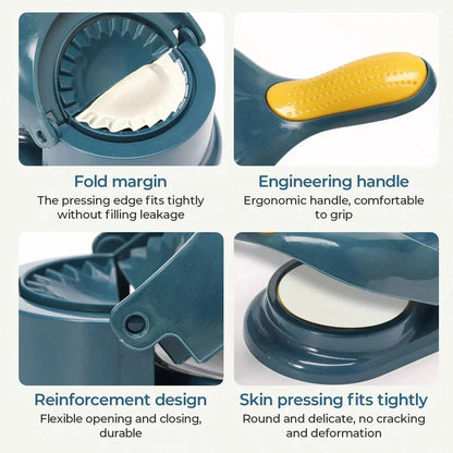 2-in-1 Dumpling & Samosa Maker | Manual Dough Press & Dumpling Mold